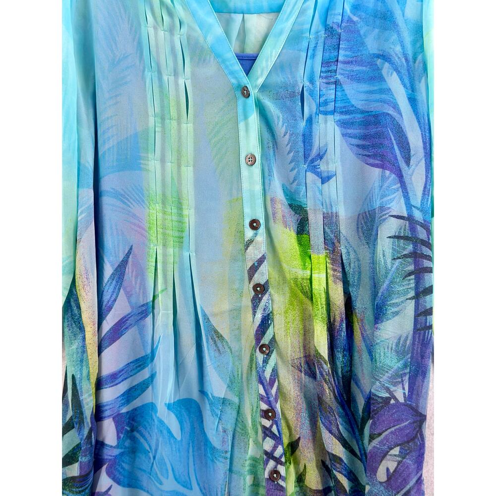 Soft Surroundings Size Large Button Down Top Cami… - image 6